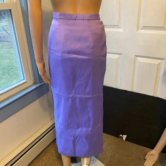 VTG Y2K Handmade Purple Silk Skirt Asian Women Traditional Size XS-S - Picture 2 of 6